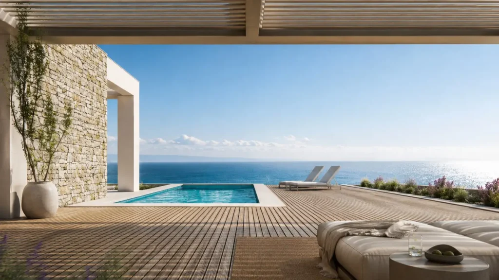 Luxury villa στην Ελούντα Κρήτης με πισίνα και θέα στη θάλασσα