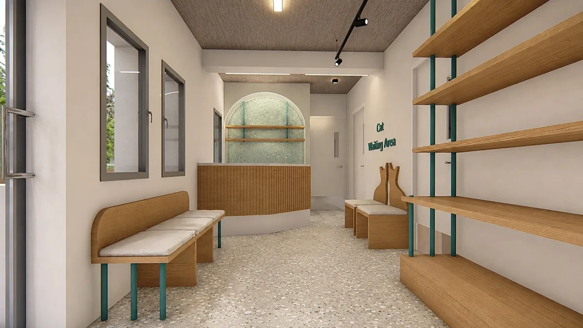 Κτηνιατρείο στη Μύκονο – reception και χώρος αναμονής