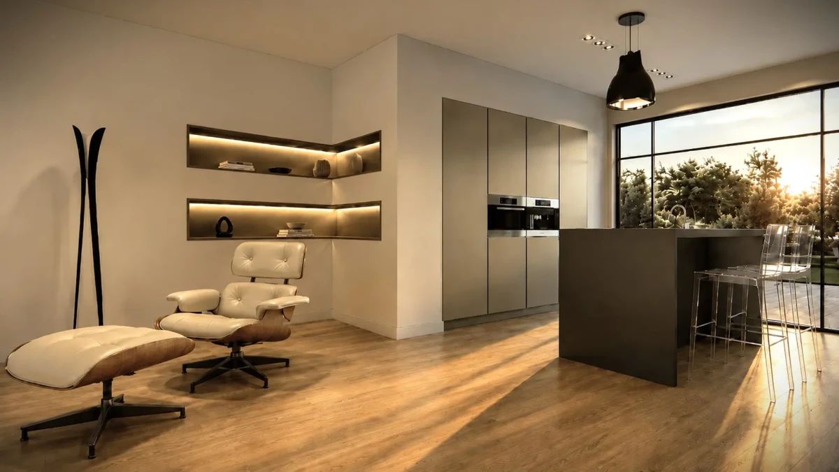 Σύγχρονη κουζίνα luxury villa στην Ελούντα Κρήτης