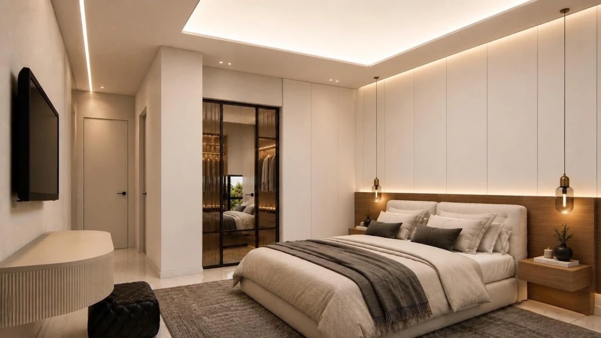 Luxury υπνοδωμάτιο μονοκατοικίας στο Πανόραμα Θεσσαλονίκης
