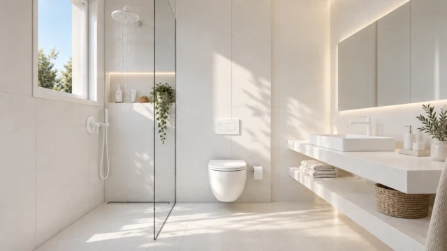 Μπάνιο κατοικίας στην Άνδρο – Interior Design Κυκλάδες