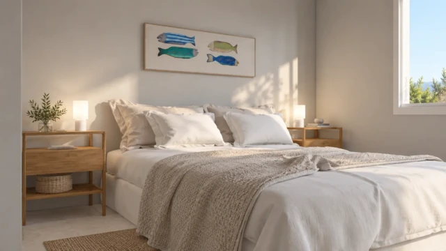 Υπνοδωμάτιο κατοικίας στην Άνδρο – Interior Design Κυκλάδες