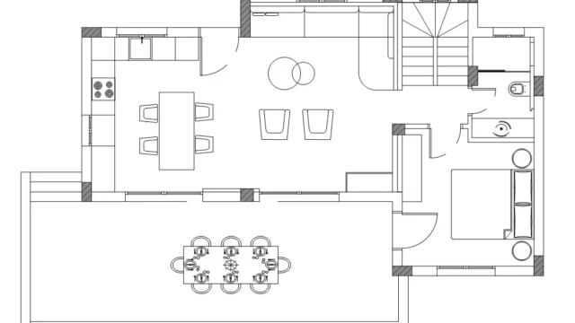 Κάτοψη ισογείου κατοικίας στην Άνδρο | Ground Floor Plan